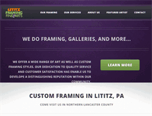 Tablet Screenshot of lititzframingandfinearts.com